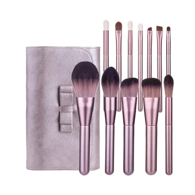 12pcs Makeup Brushes Set Rose Gold Cosmetic Brushes Foundation Blush Eyeshadow Concealer Brush Makeup Tool Kit with Portable Bag