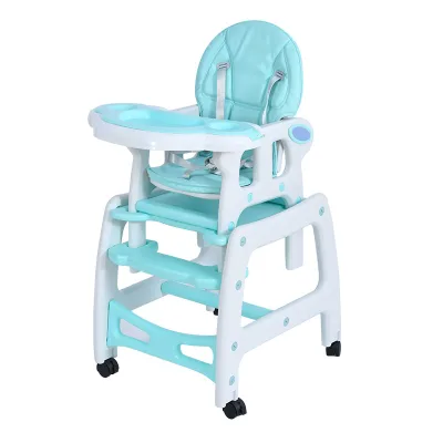 Best Price Plastic 3-in-1 Portable Baby High Chair Set with Multipurpose Feeding Function and EN Certificate