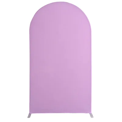 Double Sided Lilac Arch Backdrop Cover Party Wedding Decorations Panels Cover Backdrops Arched Wall Covers Frame Stands