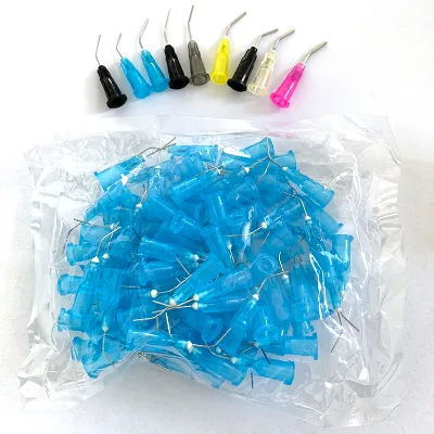 Disposable Dental Pre-bent Needle Tip for Dispensing Flow Composites