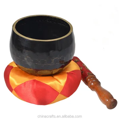 High Quality Meditation Healing Handmade Tibetan Singing Bowl with Buddhist Singing Bowls Cushion