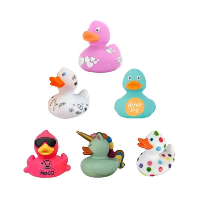 Wholesale 3 Inch Floating Bath Toys Custom Logo Bulk Assorted Swimming Pool Animals for Baby Shower Gifts Bathroom Decor Bath