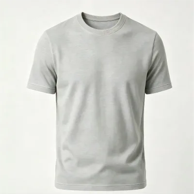 Custom Cotton T Shirt With Private Neck Label Wash Tag High Density Stitching Blank Plain T Shirt for Men Unbranded Wholesale