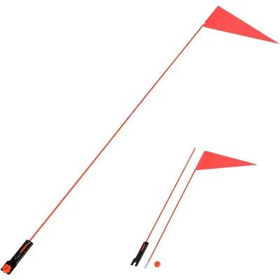 Personalized Design Bike Safety Flag Banner Triangle Bicycle Flag With Pole Advertising Orange Bike Flags