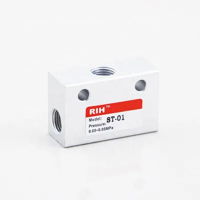 1/4 Port Size Automatic Aluminium Alloy One Way Pneumatic Quick Exhaust Pneumatic air Release Shuttle Valve