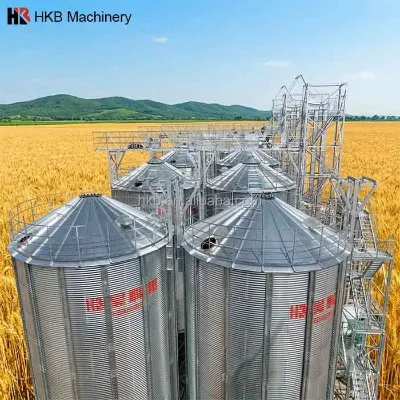 HKB Brand Automatic Modern Complete Grain Storage Steel Silo Bin Flour Milling/Brewery Plant Use 100-10000 Ton Capacity