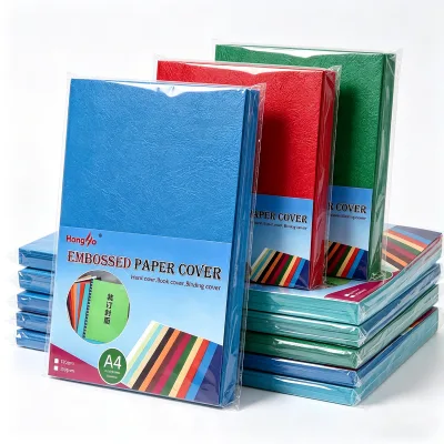 Factory Wholesale A4 230gsm Embossed Book Cover Paper High Stiffness Wear Resistant Multiple Color Options