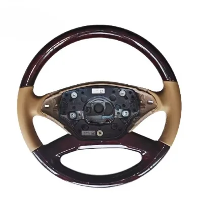 C-class, E-Class, A-class G63CLAGLCGLBSLKGLAMG Peach Wood Leather Carbon Fiber Steering Wheel Modification