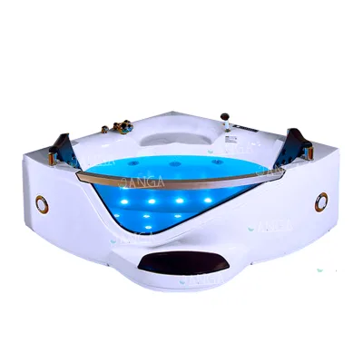 New Design Wholesale Indoor Bathtub Oval Big Massage Whirlpool Bath Tubs Hotel Villa Use for Adult