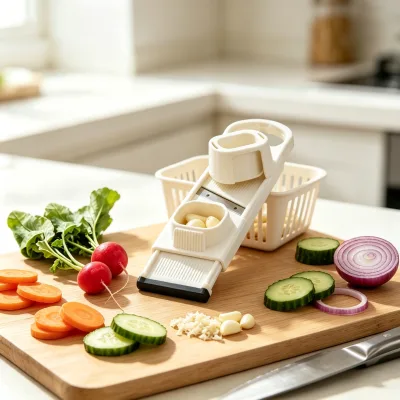 New Arrival Plastic Manual Garlic Press and Vegetable Tools Chopper Peeler Set