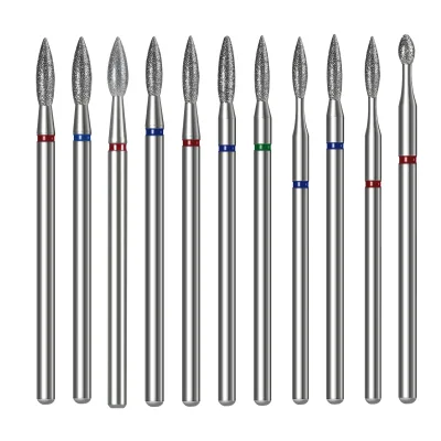 Diamond Burs for Nail Drill Bits Color-Coded Blue/Red/Green/Yellow Labels Replacement Nail Polish Remover