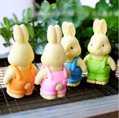 Funny Splicing Rabbit  Pencil Eraser for Kids Animal Erasers Korea Stationery