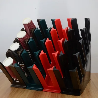 High-End 4-Grid Acrylic Cup Dispenser Premium Paper Cup Organizer for Coffee Tea & Milk for Coffee Shops Hotels & Restaurants