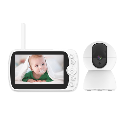 5 Inch Screen Baby Monitor With Camera 1080P Resolution Wider Perspective Cry Alarm lullaby Play Pan-Tilt  Camera