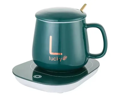 USB Office Home Gift Set Smart Electric Heating coaster Thermotatic Ceramic Water Coffee Mug Warmer Cup Heater