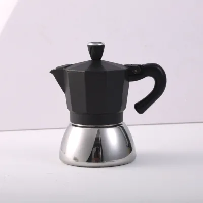 New Coffee Tools Double Valve Mocha Pot Italian Espresso Coffee Maker Outdoor Extract Coffee Moka Pot with Lid