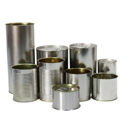 Custom Tin Can Food Meal Can Grade Metal Empty Tin Can With Easy Open Lid for Food Packaging