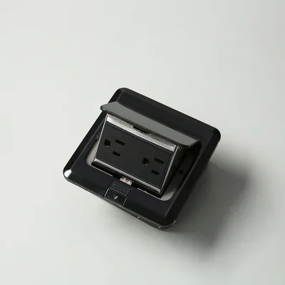 Slowly Pop up Dual US Style Socket for Floor Hidden Universal Floor Box Hot-selling Product Certified