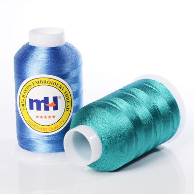 Ningbo China Hilo De Bordar 100% Viscose Rayon Embroidery Thread Manufacturer 120D/2