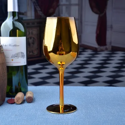Wedding Souvenirs Guests Colored Glass Wine Cup,Golden Cup Wine Glasses