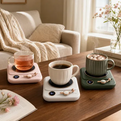 Ultra Silent Cup Warmer Noiseless Heating Drink Warming Base for Home Bedroom