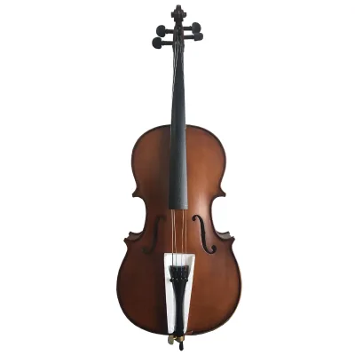 Matt Finish Cello Aiersi Handmade Red Brown Colour Including Bag and Wooden Bow