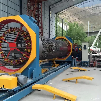 Construction Material Making Machinery Steel Cage Rolling Welding Machine PLC Motor Gearbox Engine Bearing Concrete Pipe Huazhan