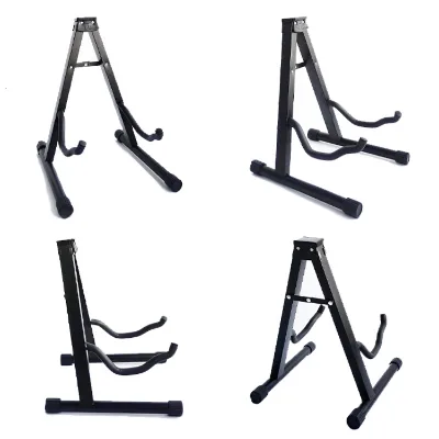 Manufacturer Wholesale Foldable Guitar Stand Heavy Duty Solid Steel Seat-Type Holder for Folk Classical Guitar Metal Stand