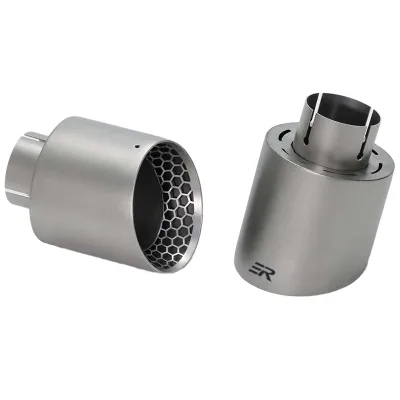 ER Permance Modified Stainless Steel Exhaust Pipe 63mm 2.5" Inlet 3.5" Outlet 1.5mm Thick Single Universal Exhaust Tips