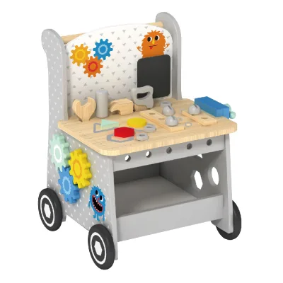 Montessori Toys Multifunctional Other Educational Toys Wooden Roll Cart Toy Baby Walker for Toddler