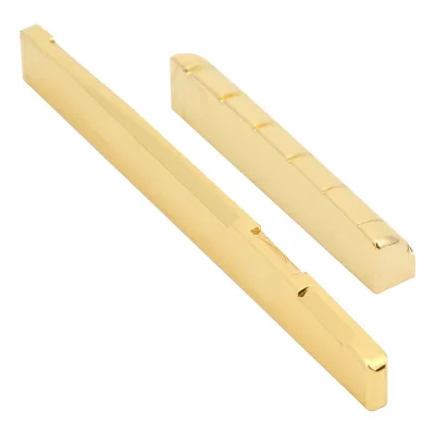 Guitar Nut and Saddle Set Metal Acoustic Brass 6 String Musical Instrument AccessoriesNut Match 72 Saddle