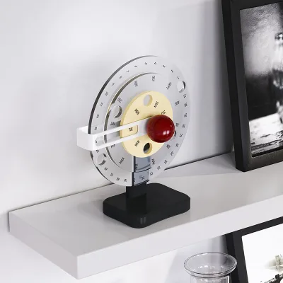 2027 New Nordic Style Minimalist Acrylic Rotating Perpetual Calendar Desktop Round Turntable Calendar for Home Decor