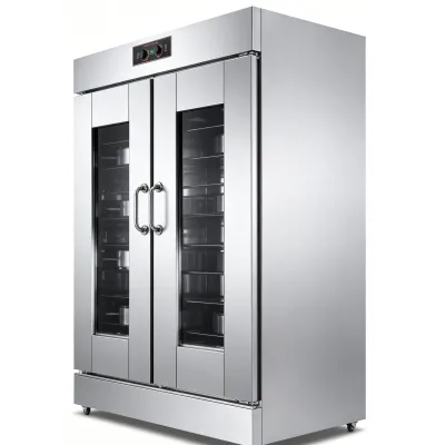 Commercial Bun Proofing Cabinet 20 Trays Steamer Type Dough Fermentation Machine With Universal Wheels