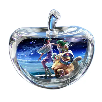 Constellation Glass Crystal Apple Paperweight for Classmates Birthday Friends Gifts