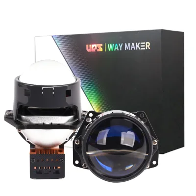 AES New Arrivals Double Reflector Dual Led Chips S500-PRISM Bi Led Projector Lens for  H4  H7 6000K TIR Car Lights