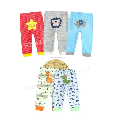 Wholesale Baby Pants High Quality Newborn Baby Trousers 100% Cotton Baby Newborn Long Pants Wholesale Pants Boy&girl