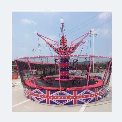 Beautiful and Affordable High Elasticity Rotary Shining Six Persons Bungee Jumping Trampoline for Sale