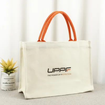 Canvas bag - High-end DIY canvas handbag - Blank canvas shopping bag - Customized logo - Suitable for clothing
