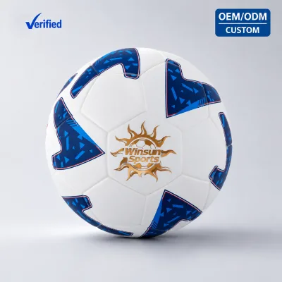 Custom Thickened Wear-resistant PU Material 5 Hand-stitched Footballs for Student Matches and Adult Training Machine-stitched