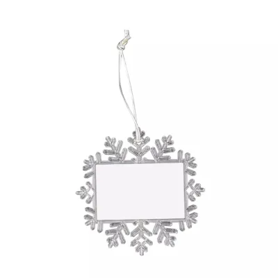 Personalizable Sublimation Heat Transfer Blank, Clear Snowflake Christmas Tree Hanging Ornament Keepsake Gift for Xmas