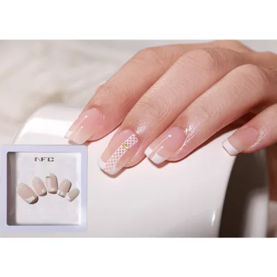 Wholesale Custom Logo Full Cover Press Stickers Fashion Artificial False Unas for Women