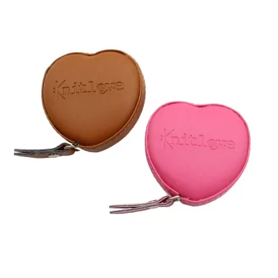 Retractable Leather Heart Shape Measuring Tape Tailor Tape Measure for Wedding Gift