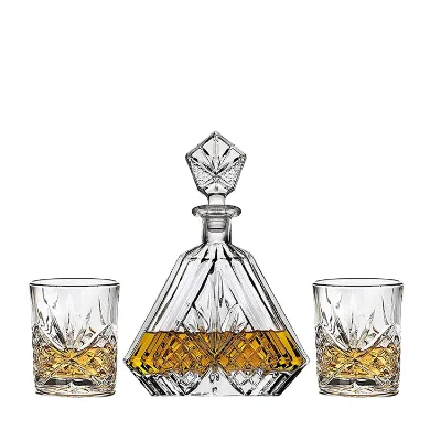 New Luxury Crystal Glass Decanter for Whiskey Fashioned Cocktail Glass and Whiskey Decanter Whiskey Gift Set Luxury Design