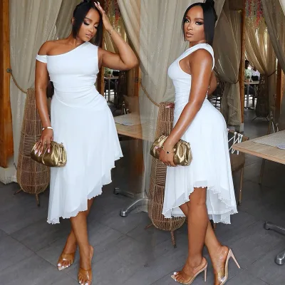 Casual Solid Colors Summer Dress With High Quality
