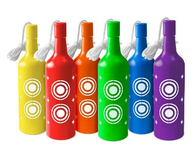Shooting Training Targets Multi-colored Shatterproof Plastic Bottles Indoor and Outdoor Training Targets with Hanging Ropes