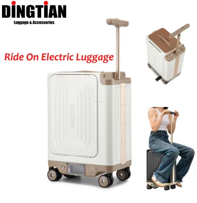 Bulk Motorized Luggage Boarding Smart Riding Suitcase with TSA Combination Lock Loading Electric Suitcase Aluminum Frame 20 Inch