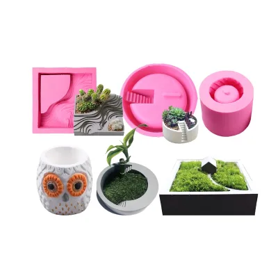Factory Custom Concrete Flower Pots Mold for Planters Garden Modern Style