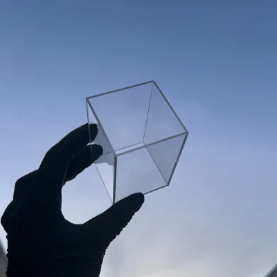 Custom Fused Quartz Optical Quartz Glass Flow Through Cell UV Quartz Cuvette