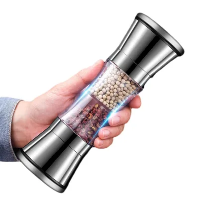 2-in-1 Manual Acrylic Herb & Pepper Mill New Listing Kitchen Accessories Spice Tools for Home Use