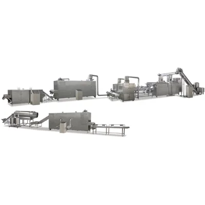 Automatic Breakfast Cereal Corn Flakes Production Line Double Screw Extruder Corn Flakes Making Machine